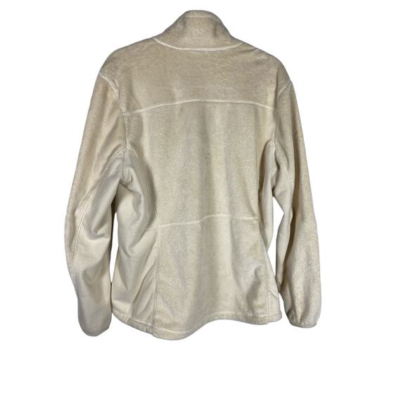 Womens L.L. Bean sherpa White full zip sweater size Large - Picture 4 of 7